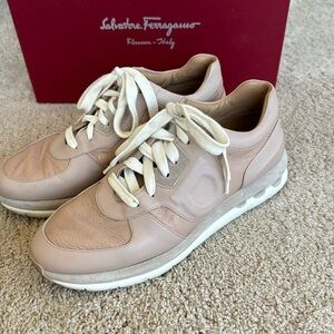 Salvatore Ferragamo. MORGAN sneakers, color:  New Bisque size womens 8 M.